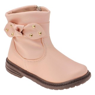 Bota Feminina Infantil Coturno Menina Com Ziper em Oferta na Shopee