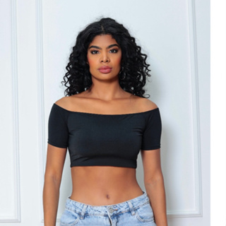Cropped Ciganinha Ombro a Ombro - Varias Cores em Oferta na Shopee