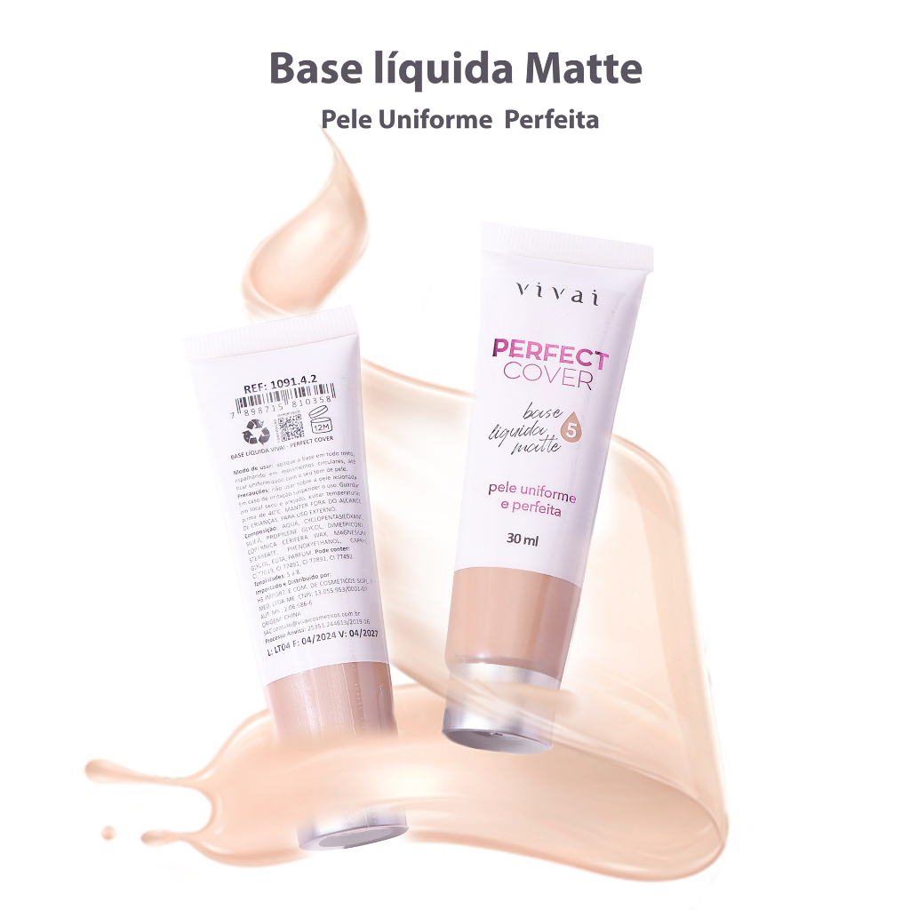 Base Líquida Pefect Cover - Vivai 30ml em Oferta na Shopee