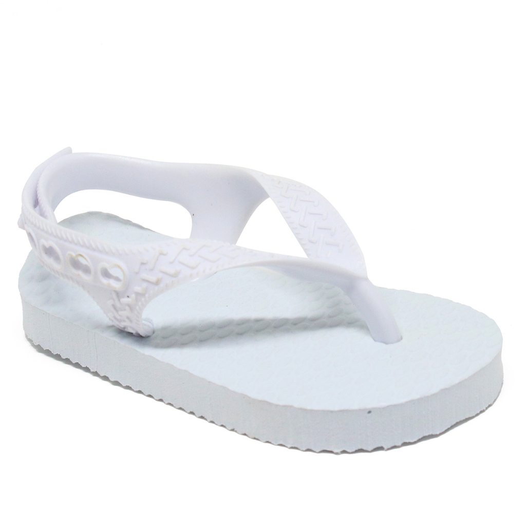 Chinelo Sandália Infantil Menina Menino Feminino Masculino Criança Bebê Leve Confortável Correia Ajustável Branco em Oferta na Shopee