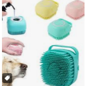 Esponja De Silicone Para Banho Com Dispense Shampoo Sabonete Escova Pets - Crianças - Adultos em Oferta na Shopee