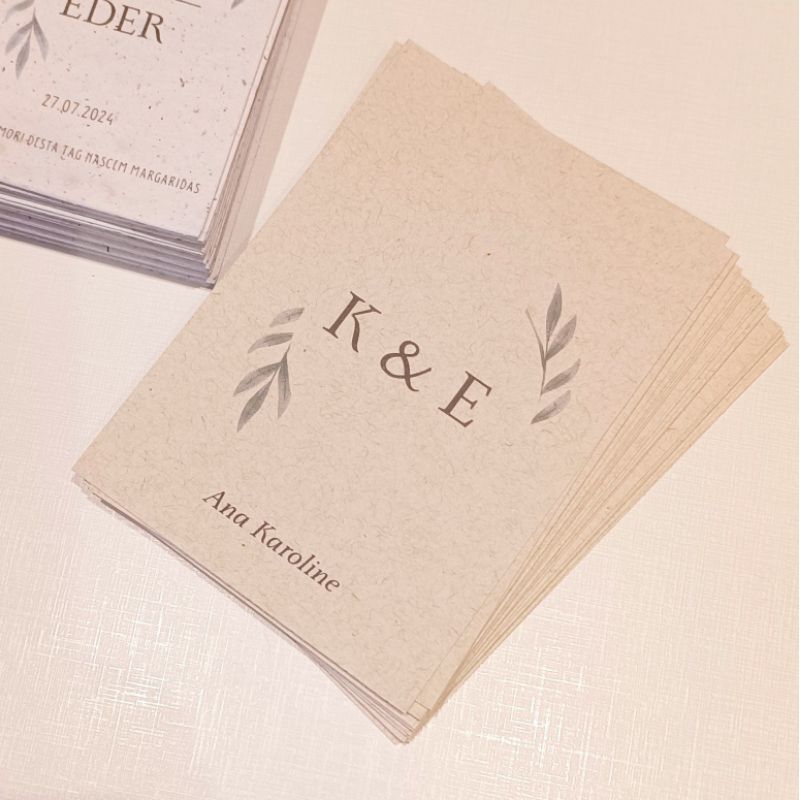 Cartão 10x15 Postal em Papel Reciclado, Branco ou Kraft