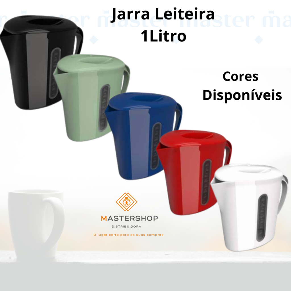 Jarra Leiteira 1L Com Visor Para Microondas Unitermi Leite Chá Suco Água — imagem 2 de 2