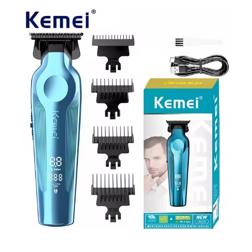 Kemei-264 Máquina de acabamento, Portátil Recarregável Bivolt Profissional Sem fio USB com 7.500 RPM - Beauty