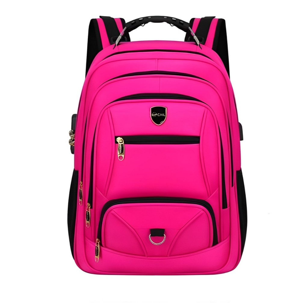 Mochila Masculina Impermeável Anti-Furto Com Cadeado Bolso Nas Costas Reforçada Grande  CHL 48A-65