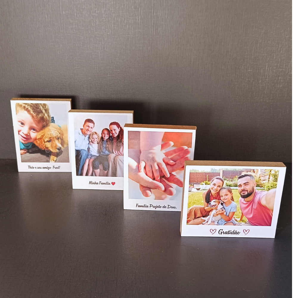 Quadro Personalizado de Mesa -Lembrancinha Aniversário - Dia das Mães- Dia dos Pais - 9x10 cm em MDF