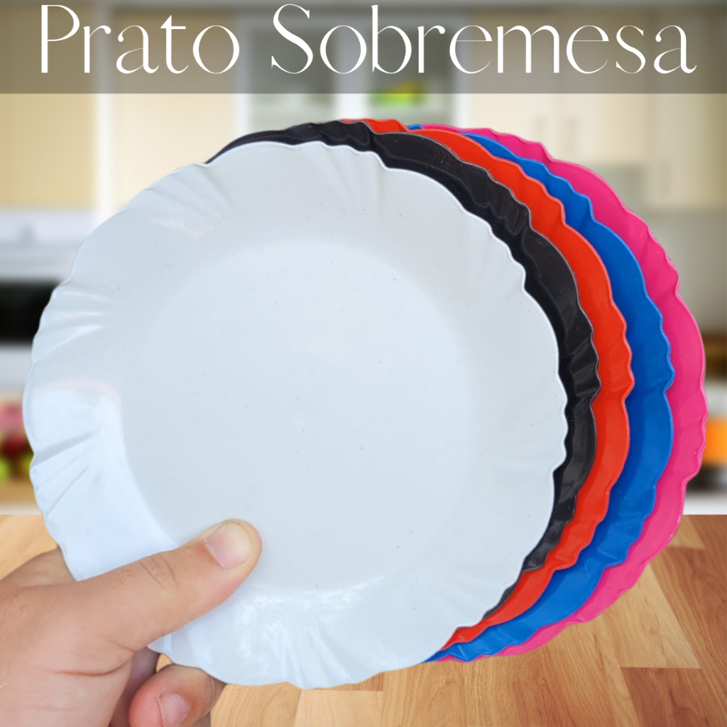 Prato de Sobremesa Pétala Plástico Varias Cores Kit 10 a 50und Para Sobremesa Salgados ou Doces.