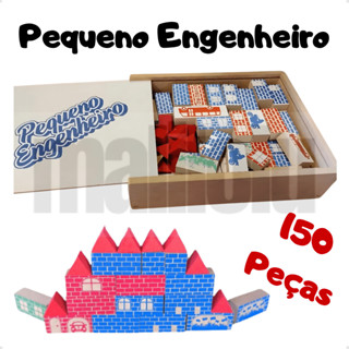 Castelinho Pequeno Arquiteto Engenheiro Blocos De Montar Em Madeira Futuro Engenheiro Educativo em Oferta na Shopee
