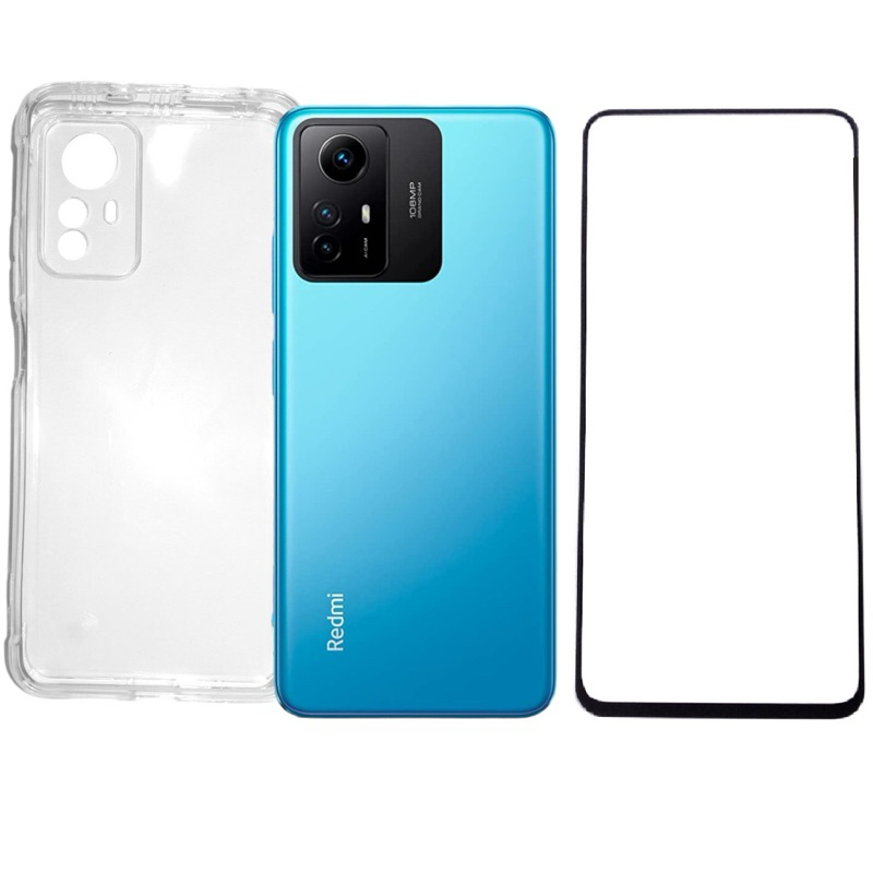 Capinha Redmi Note 12S / Mi 12 lite Anti Impacto Transparente + película Vrido 3D / 9D em Oferta na Shopee