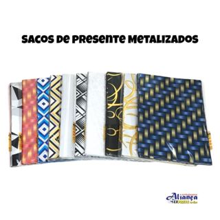 50 Sacos de presente 45x59cm em BOPP Metalizados em Oferta na Shopee