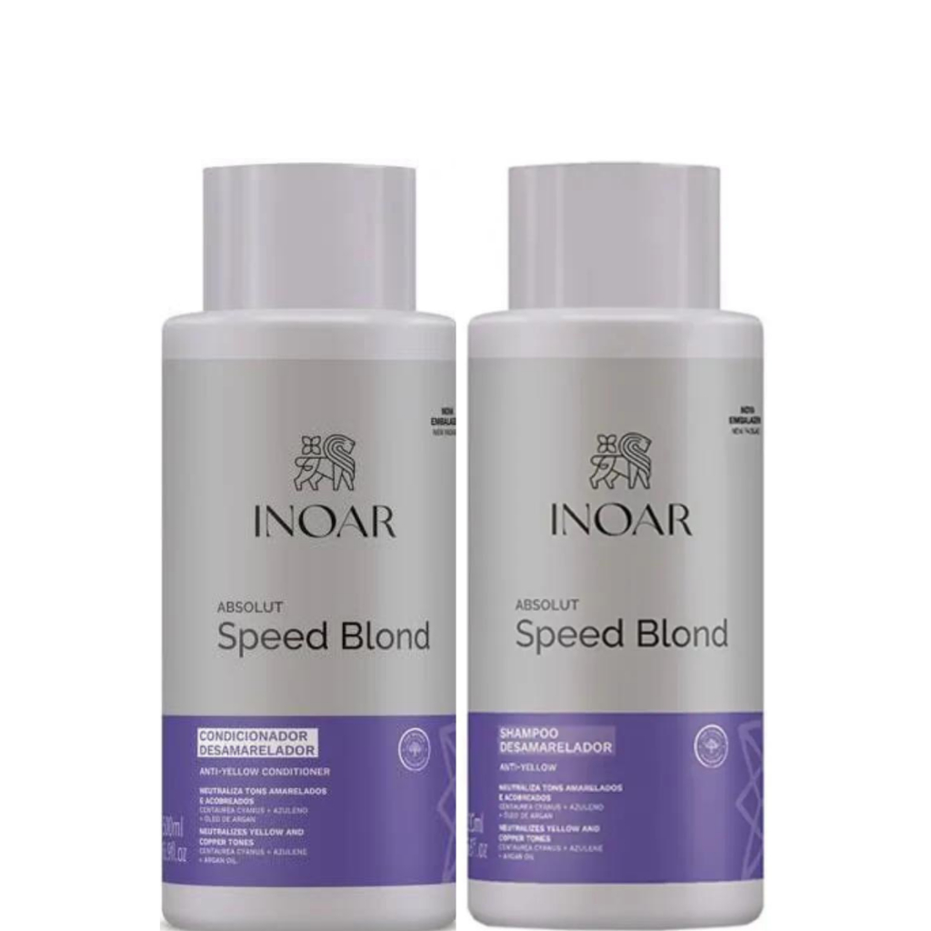 KIT INOAR ABSOLUT SPEED BLOND SHAMPOOO+CONDICIONADOR 2X500ML
