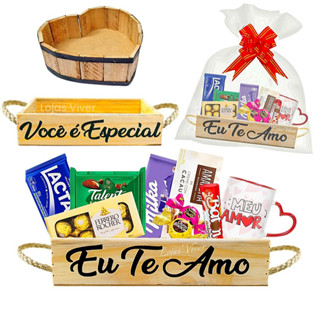 Kit Cesta Retangular + Laço + Saco em Oferta na Shopee