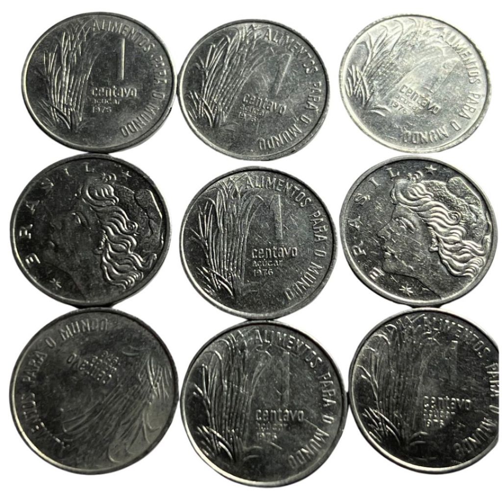 1 Centavo - FAO - 1976 e 1977 - Escassas - MBC