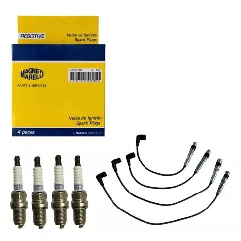 Kit Cabos e Vela Ignição Fiesta Ká Ecosport Courier Zetec Rocam em Oferta na Shopee