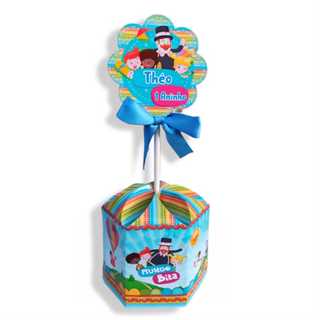 10 Unidades Centro de Mesa Mundo Bita Azul Personalizado - ENFEITE ANIVERSÁRIO INFANTIL em Oferta na Shopee