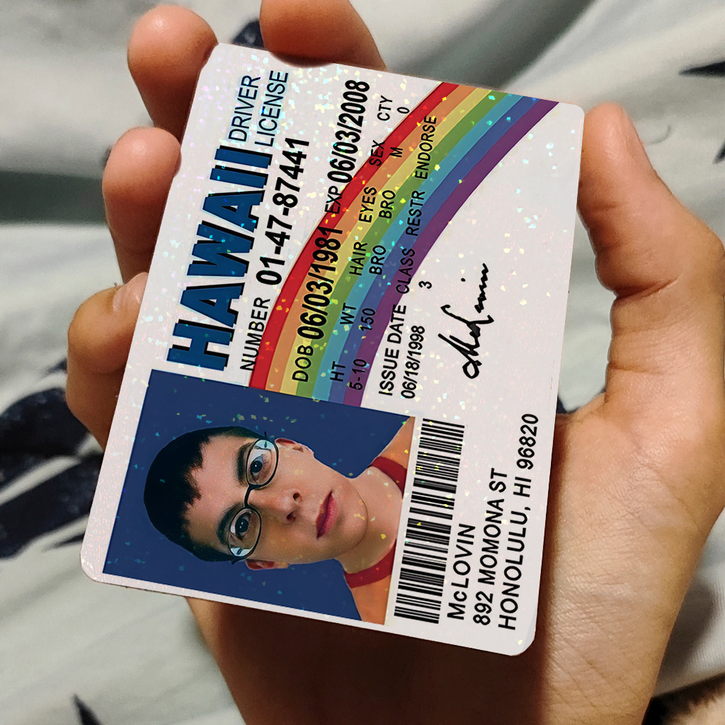 Imã de geladeira meme carteirinha de identificação McLovin