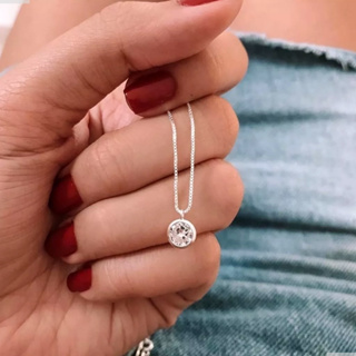 Colar Ponto de Luz Redondo Prata 925 em Oferta na Shopee