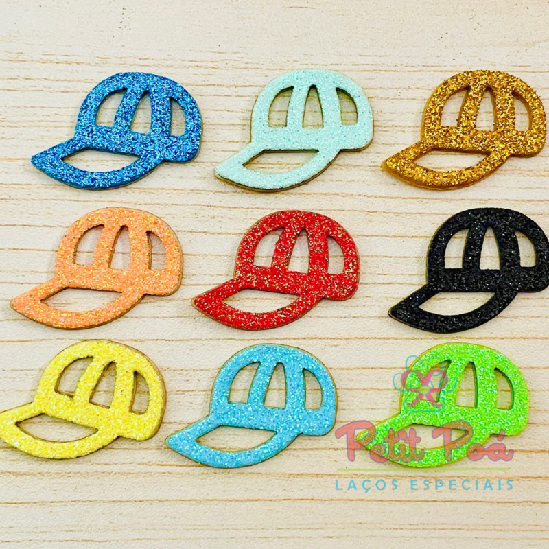 ADESIVO PET BONÉ GLITTER - BANHO E TOSA (20 UNIDADES)