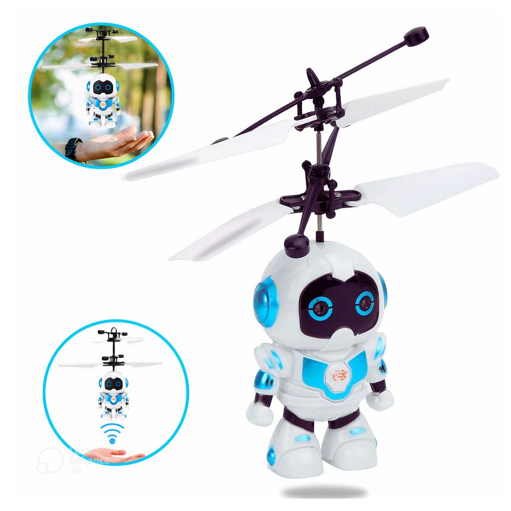 Mini Drone Robô Helicoptero Para Criança Com Sensor Brinquedo Infantil