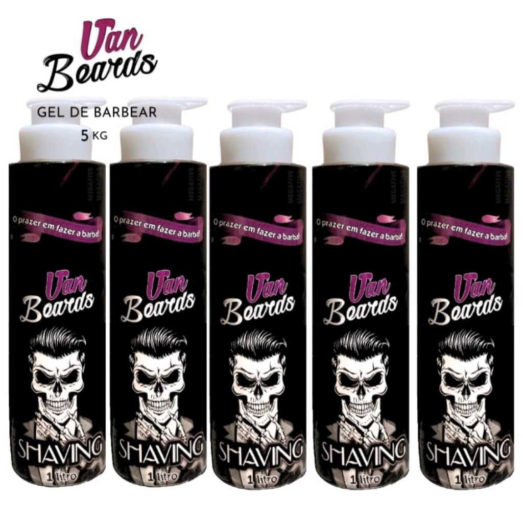 Kit 5 shaving gel van breads 1 litro revenda em Oferta na Shopee