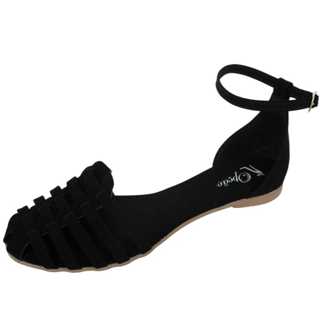 Sandalia Rasteira Feminina Preto Fisherman Moderna Pratica em Oferta na Shopee