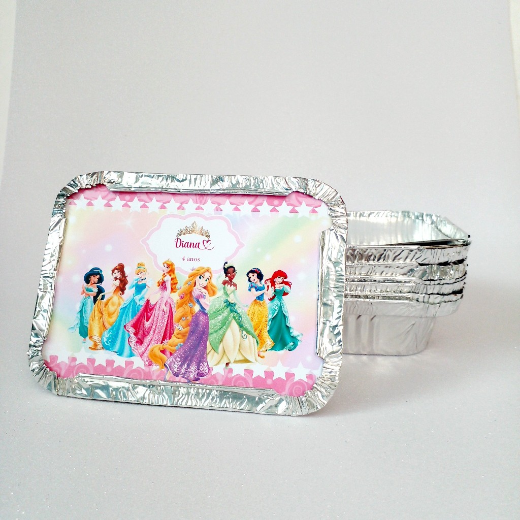 Marmitinha personalizada Princesas Lembrancinha de festa infantil | Decoraçaõ de Festa | Aniversario Princesas