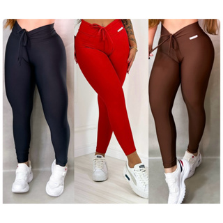 CALÇA Leggings com Cordinha Gringa Moda Fitness Academia Feminina Gym em Oferta na Shopee