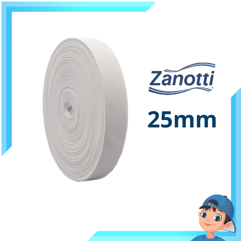 Elastico Zanotti Savana 25 (24mm) Branco C/ 25 metros