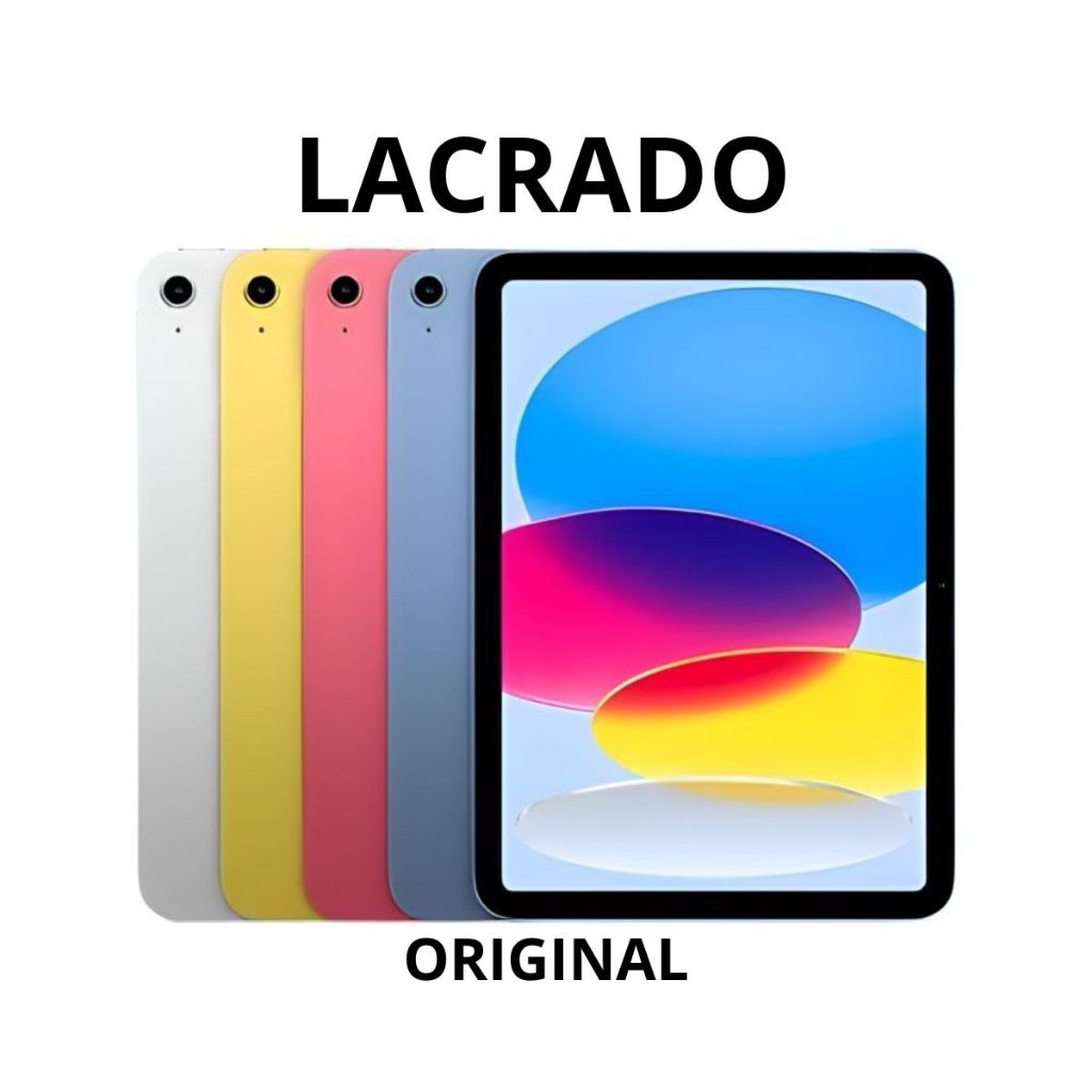 Apple iPad 10 64GB 256GB Wi-Fi - 2022 - 10.9" - Original - Lacrado - 1 Ano de Garantia App...