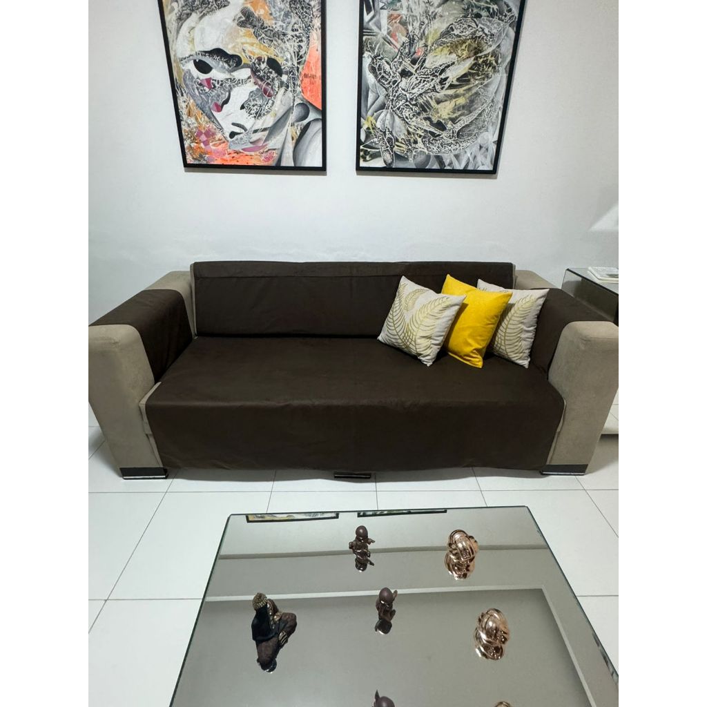 Protetor de Sofá 3 Lugares Tecido Suede Aveludado em Oferta na Shopee