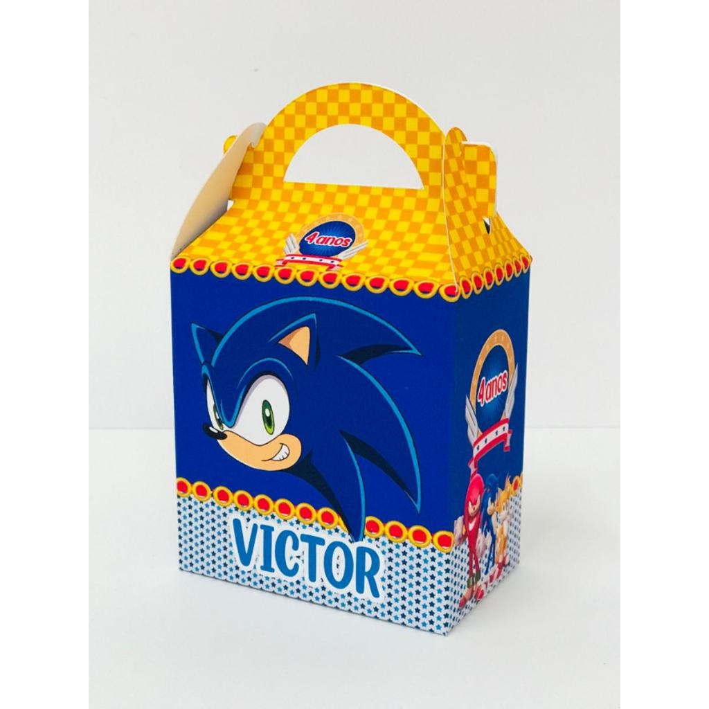 Caixinha Lembrancinha  personalizados  Maletinha  Sonic I Sonic 2