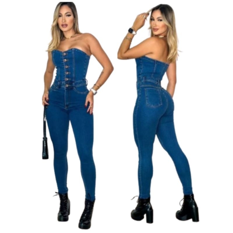Macacão Feminino Toma que caia Longo Lycra