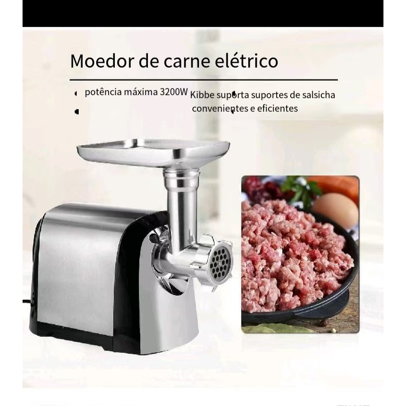 Máquina de enema de triturador de carne de aço inoxidável automática multifuncional doméstica, máquina de agitação de carne e assim por diante