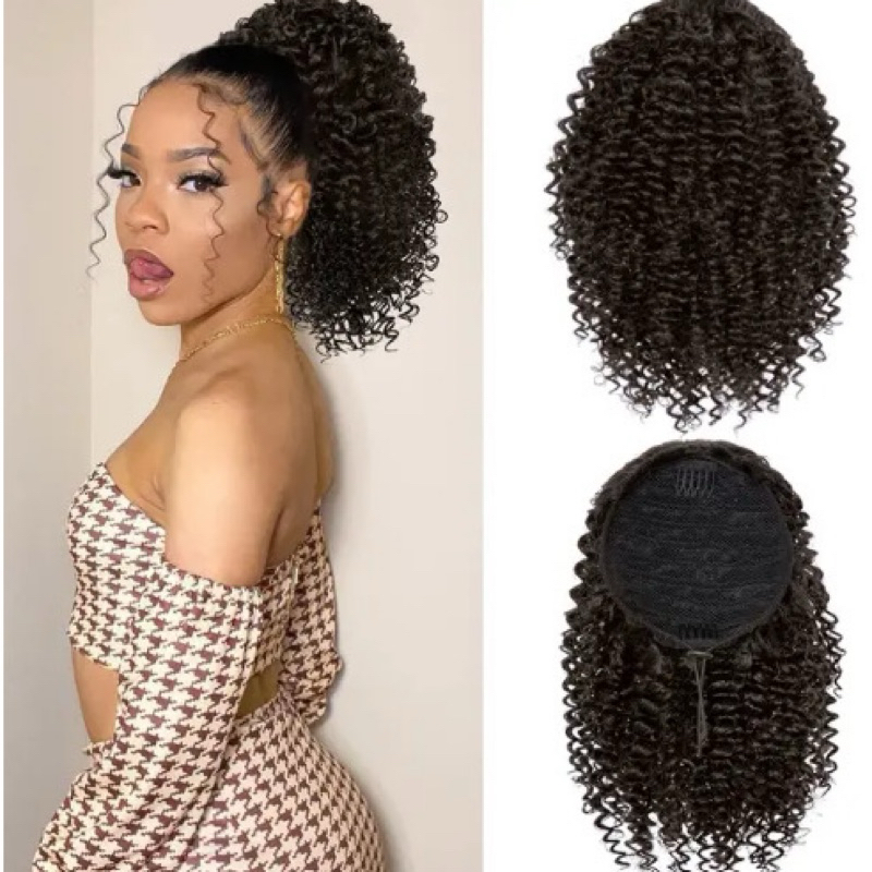 Rabo de Cavalo Orgânico Cacheado Curto Volumoso