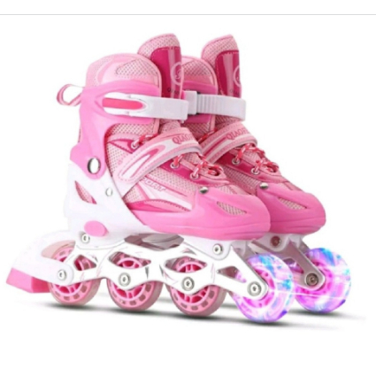 Patins Roller In Line Ajustável 29-33 / 35-38 / 39-42 + Led!