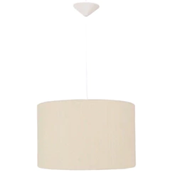 Cúpula pendente luminária abajur ilumunação cor cru 30x20 cm sala quarto fio branco