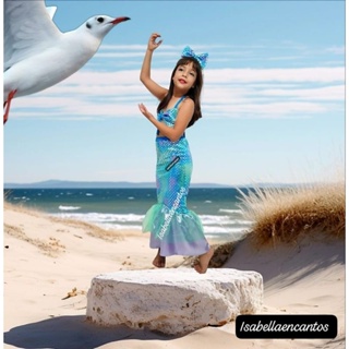Lindas Fantasias infantis Sereia. em Oferta na Shopee