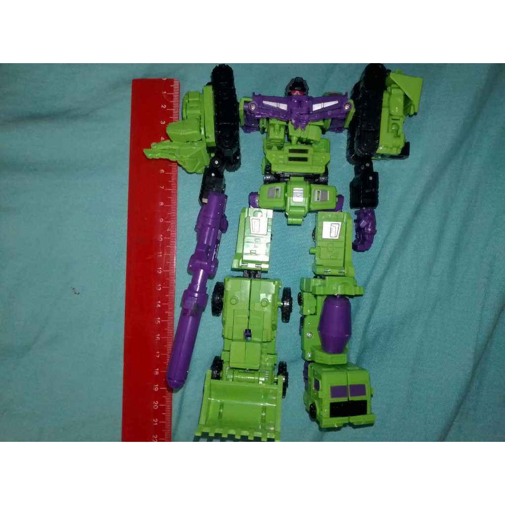 Transformers Devastator Verde Cerca 25 Cm Menores Cerca 12cm