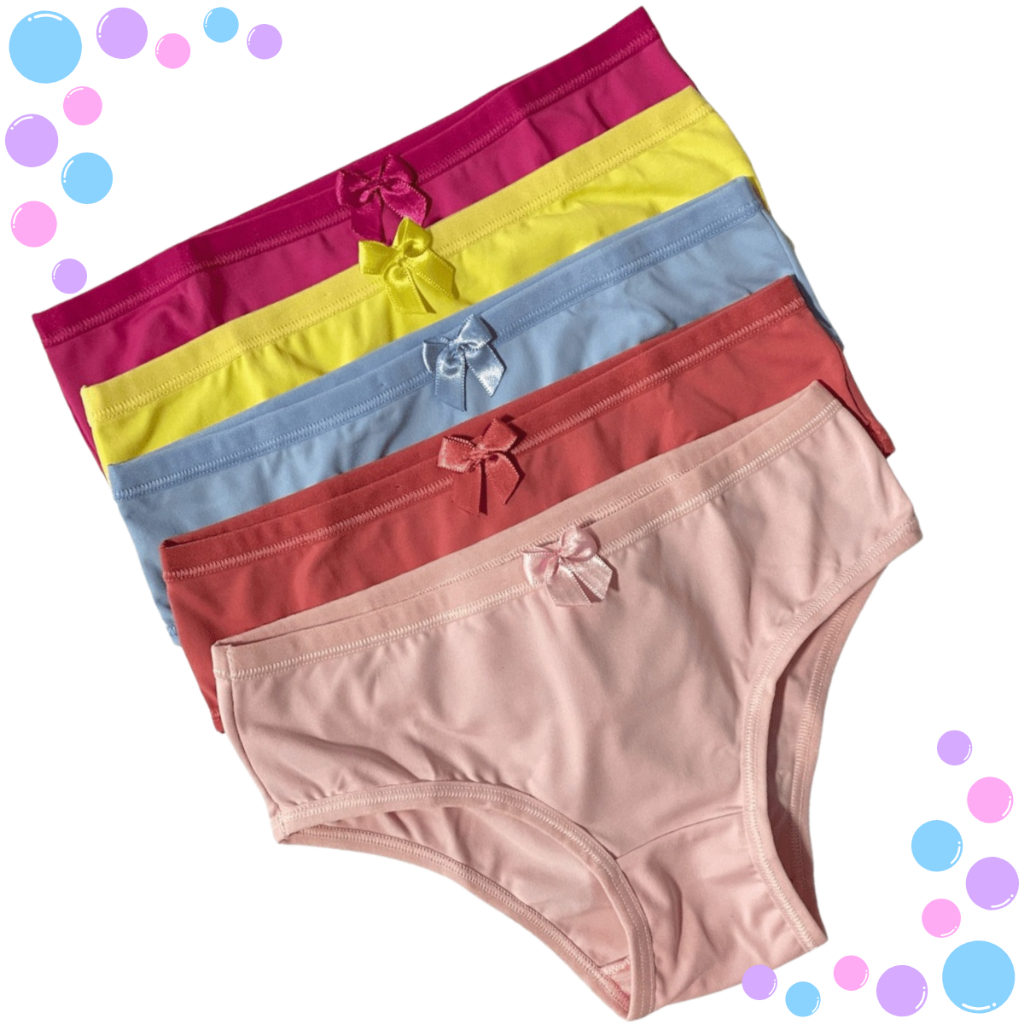 Calcinha Infantil Microfibra Poliamida Lisa Feminina Menina forro 100% Algodão Cotton 2 a 11 anos em Oferta na Shopee