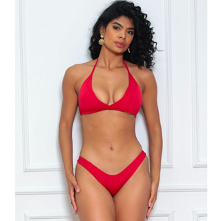 Biquini Asa Delta com Bojo - Biquini Vermelho em Oferta na Shopee