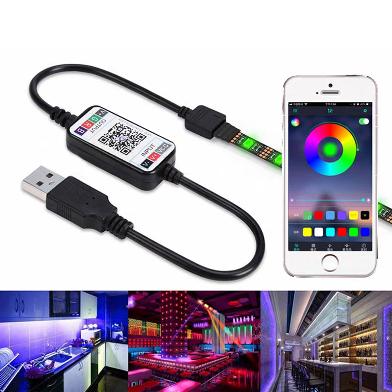 Sala de jogos Fita Led Inteligente 5050 Rgb 3m 5v Usb Bluetooth Para Tv Pc em Oferta na Shopee