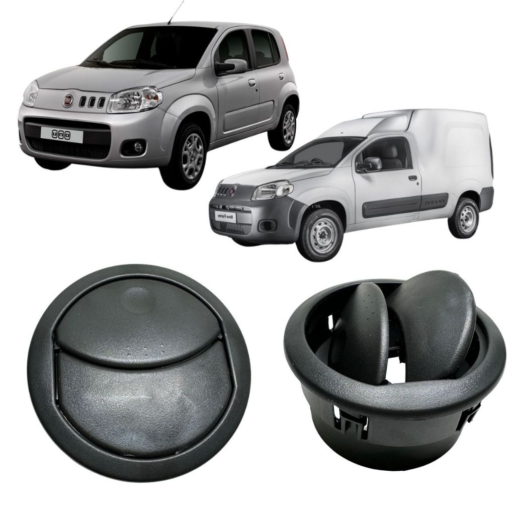 Tela Difusor de Ar Lateral UNO VIVACE 2010 até 2014 e FIORINO 2014 até 2020 - GRAFITE em Oferta na Shopee