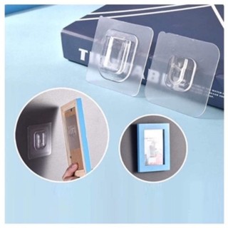 Kit 10 Pares Gancho Adesivo Macho Fêmea Dupla Face Transparente Sem Furos Pregos Para Ban…