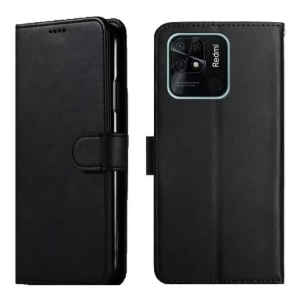 Capa Carteira Flip + Película 3D Para Xiaomi Redmi 12C