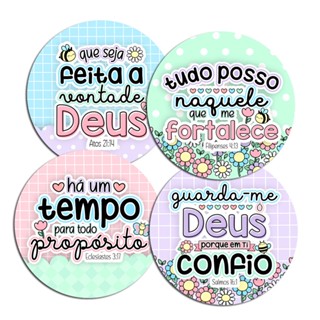 30, 60 e 90 Adesivo tags motivacional versiculo biblico4cm em Oferta na Shopee