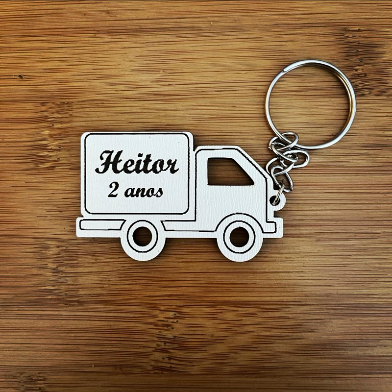 Kit de Chaveiros Caminhao Aniversario Brinde Aniversário Infantil em MDF
