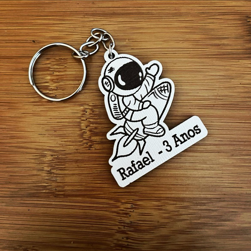 Kit de Chaveiros Astronauta Aniversario Brinde Aniversário Infantil em MDF