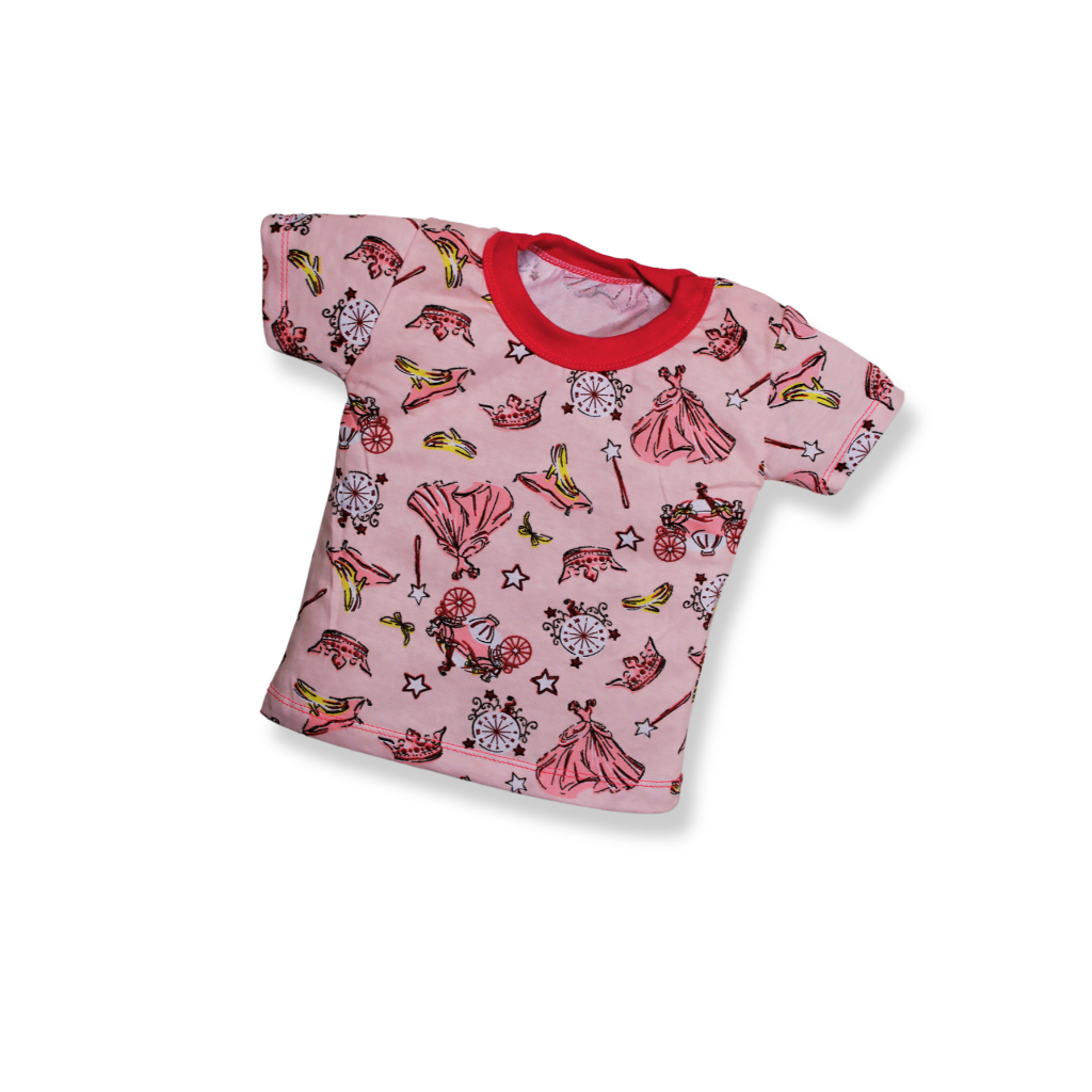 Kit 4 Pçs Camiseta Infanti Bebe Estampada 100% Algodão Menino E Menina