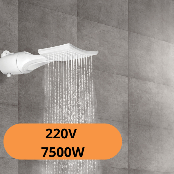 Chuveiro Ducha Elétrico Loren Shower Ultra Quadrado Branco Multitemperaturas Lorenzetti 220V 7500W