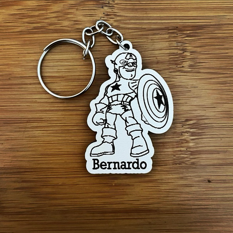 Kit de Chaveiros Capitao America Aniversario Brinde Aniversário Infantil em MDF